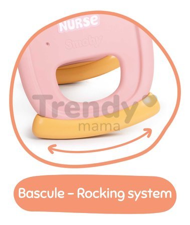 Kolíska s kolotočom Baby´s Cot Soft Baby Nurse Smoby pre 42 cm bábiku od 18 mes