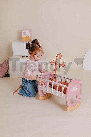 Kolíska s kolotočom Baby´s Cot Soft Baby Nurse Smoby pre 42 cm bábiku od 18 mes