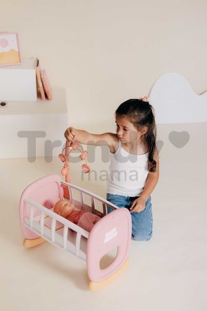 Kolíska s kolotočom Baby´s Cot Soft Baby Nurse Smoby pre 42 cm bábiku od 18 mes