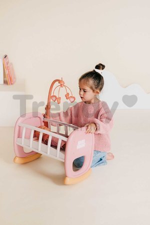 Kolíska s kolotočom Baby´s Cot Soft Baby Nurse Smoby pre 42 cm bábiku od 18 mes