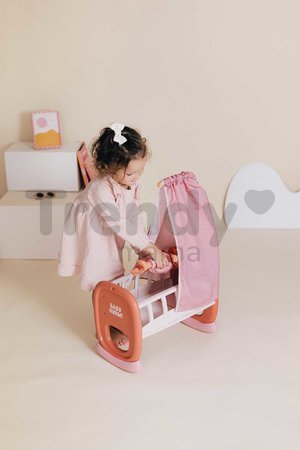 Kolíska s textilným baldachýnom Cradle Soft Baby Nurse Smoby pre 42 cm bábiku od 18 mes
