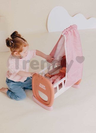 Kolíska s textilným baldachýnom Cradle Soft Baby Nurse Smoby pre 42 cm bábiku od 18 mes