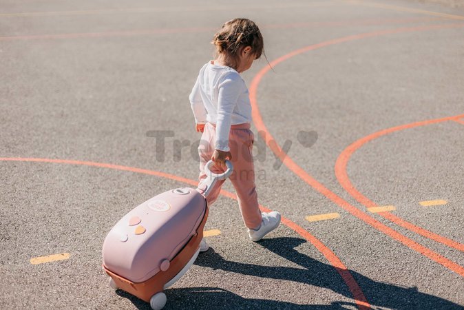 Prebaľovací kufrík s postieľkou na kolieskach 3v1 Nursery Soft Baby Nurse Smoby s jedálenskou stoličkou 6 doplnkov od 18 mes