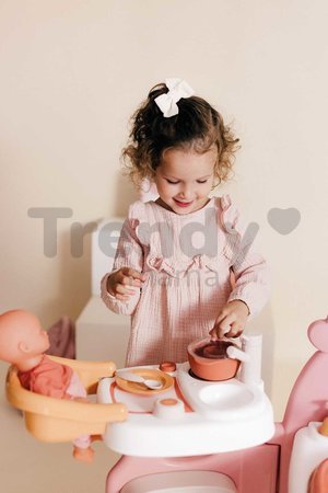 Domček pre bábiku trojkrídlový Large Doll´s Play Center Soft Baby Nurse Smoby kuchynka spáľňa a kúpelňa s 18 doplnkami