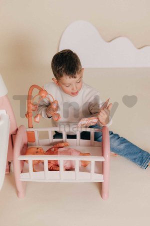 Domček pre bábiku trojkrídlový Large Doll´s Play Center Soft Baby Nurse Smoby kuchynka spáľňa a kúpelňa s 18 doplnkami