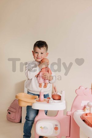 Domček pre bábiku trojkrídlový Large Doll´s Play Center Soft Baby Nurse Smoby kuchynka spáľňa a kúpelňa s 18 doplnkami