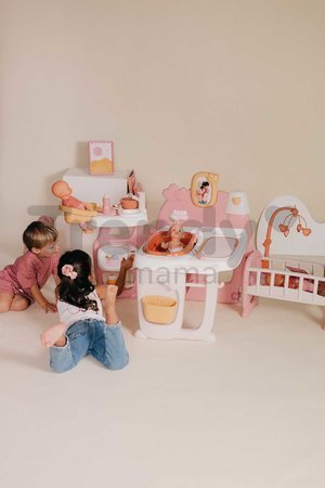 Domček pre bábiku trojkrídlový Large Doll´s Play Center Soft Baby Nurse Smoby kuchynka spáľňa a kúpelňa s 18 doplnkami