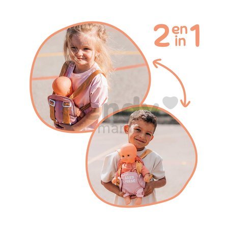 Klokanka s nastaviteľnými popruhmi Carrier Soft Baby Nurse Smoby ergonomický nosič pre 42 cm bábiku