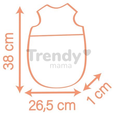 Spací vak pre 42 cm bábiku Sleep Sacks Soft Baby Nurse Smoby do postieľky a kočíka od 18 mes