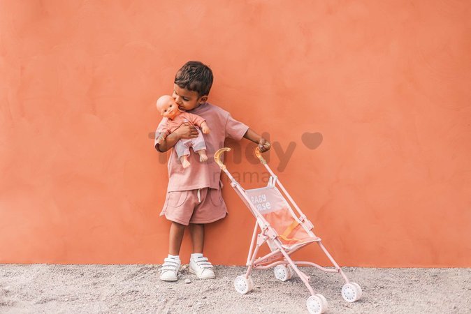 Kočík golfky skladací Foldable Pushchair Soft Baby Nurse Smoby pre 42 cm bábiku výška rúčky 57 cm od 24 mes