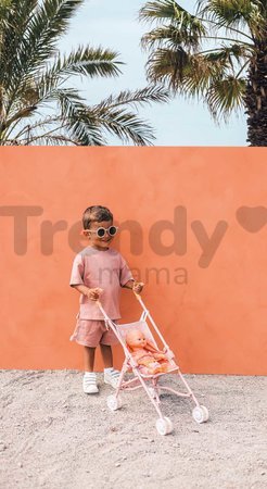 Kočík golfky skladací Foldable Pushchair Soft Baby Nurse Smoby pre 42 cm bábiku výška rúčky 57 cm od 24 mes