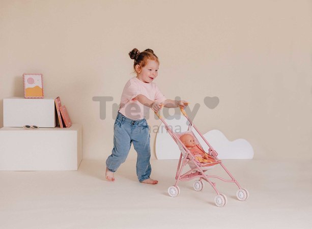 Kočík golfky skladací Foldable Pushchair Soft Baby Nurse Smoby pre 42 cm bábiku výška rúčky 57 cm od 24 mes