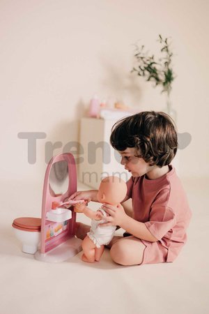 Kúpeľňa so záchodom pre bábiky Toilets Soft Baby Nurse Smoby s toaletným papierom a sada na umývanie zubov