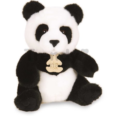 Plyšová panda Les Authentiques Histoire d’ Ours v darčekovom balení čierno-biela 20 cm od 0 mes