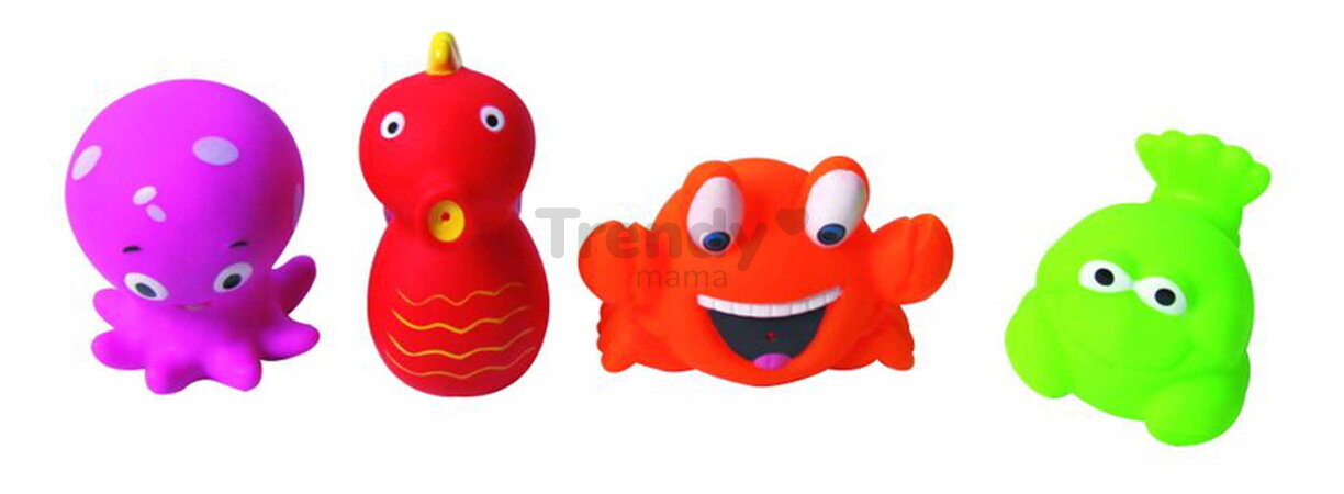Hračky do vane Morské príšerky Ocean Bath Sprayers Ludi striekacie 4 kusy od 10 mes