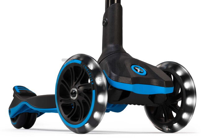 Kolobežka trojkolesová s rozšíriteľnou doskou Xtend Blue Scooter smarTrike skladacia s výškovo nastaviteľnými riadidlami a LED kolesami od 3 do 12 rok