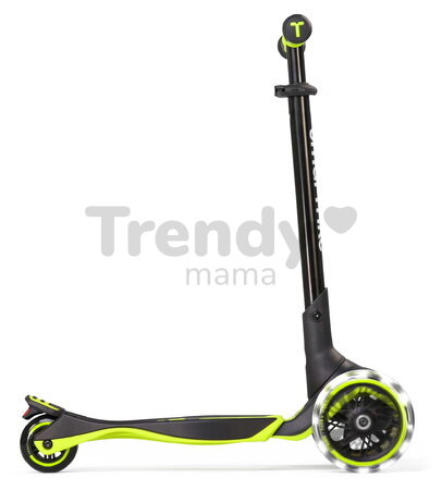 Kolobežka trojkolesová s rozšíriteľnou doskou Xtend Lime Scooter smarTrike skladacia s výškovo nastaviteľnými riadidlami a LED kolesami od 3 do 12 rok