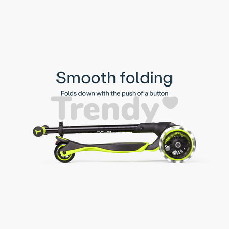 Kolobežka trojkolesová s rozšíriteľnou doskou Xtend Lime Scooter smarTrike skladacia s výškovo nastaviteľnými riadidlami a LED kolesami od 3 do 12 rok