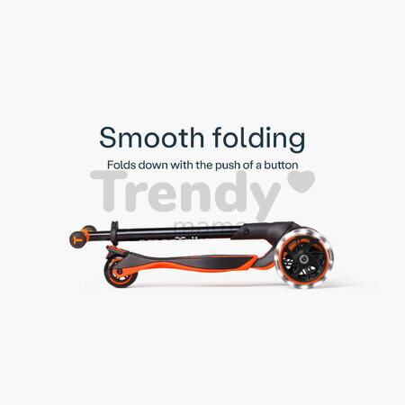 Kolobežka trojkolesová s rozšíriteľnou doskou Xtend Orange Scooter smarTrike skladacia s výškovo nastaviteľnými riadidlami a LED kolesami od 3 do 12 r