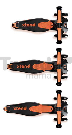 Kolobežka trojkolesová s rozšíriteľnou doskou Xtend Orange Scooter smarTrike skladacia s výškovo nastaviteľnými riadidlami a LED kolesami od 3 do 12 r