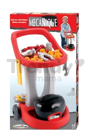 Pracovný vozík Mecanique Écoiffier s 18 doplnkami od 24 mes