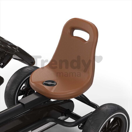 Motokára na šliapanie Go Kart Foxy Espresso Black Exit Toys kovová konštrukcia s EVA kolesami a nastaviteľným sedadlom od 2 do 5 rokov