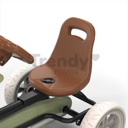 Motokára na šliapanie s prívesom Go Kart Foxy Retro Green Exit Toys kovová konštrukcia s odolnými EVA kolesami a nastaviteľným sedadlom od 2 do 5 roko
