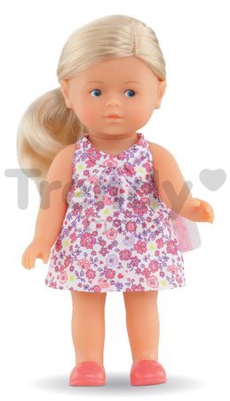 Bábika Mini Corolline Rosy Les Trendies Corolle s modrými očami a ružové kvetinky na šatách 20 cm