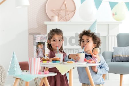 Bábika Mini Corolline Rosy Les Trendies Corolle s modrými očami a ružové kvetinky na šatách 20 cm