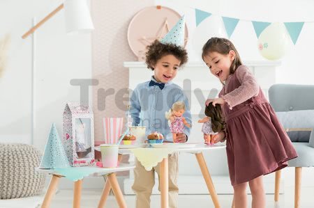 Bábika Mini Corolline Rosy Les Trendies Corolle s modrými očami a ružové kvetinky na šatách 20 cm