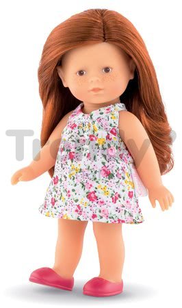 Bábika Mini Corolline Ruby Les Trendies Corolle s hnedými očami a žlté kvetinky na šatách 20 cm