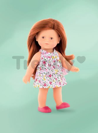 Bábika Mini Corolline Ruby Les Trendies Corolle s hnedými očami a žlté kvetinky na šatách 20 cm
