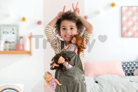 Bábika Mini Corolline Ruby Les Trendies Corolle s hnedými očami a žlté kvetinky na šatách 20 cm