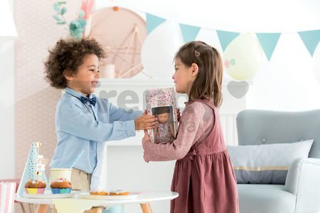 Bábika Mini Corolline Ruby Les Trendies Corolle s hnedými očami a žlté kvetinky na šatách 20 cm