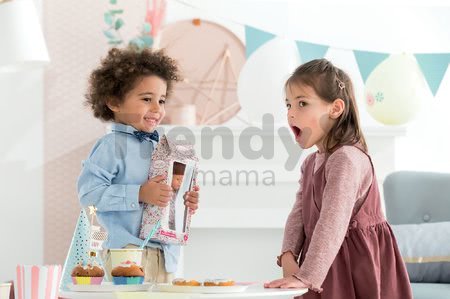 Bábika Mini Corolline Ruby Les Trendies Corolle s hnedými očami a žlté kvetinky na šatách 20 cm