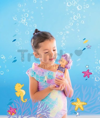 Bábika Morská panna Naya Mini Mermaid Corolle s modrými očami a fialovými vlasmi 20 cm