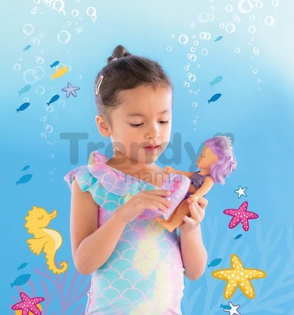 Bábika Morská panna Naya Mini Mermaid Corolle s modrými očami a fialovými vlasmi 20 cm