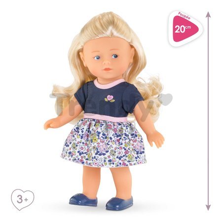 Bábika Rosy Anniversary Edition Mini Corolline Corolle blond vlasy a modré oči s oblečením narodeninová edícia 20 cm