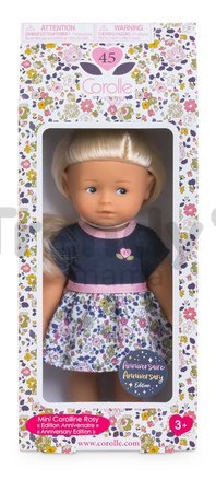 Bábika Rosy Anniversary Edition Mini Corolline Corolle blond vlasy a modré oči s oblečením narodeninová edícia 20 cm