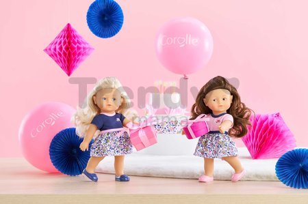 Bábika Rosy Anniversary Edition Mini Corolline Corolle blond vlasy a modré oči s oblečením narodeninová edícia 20 cm