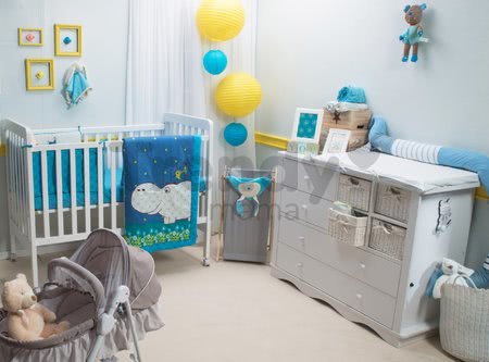 Súprava do postieľky Joy toTs-smarTrike hroch paplónik, plachta a hniezdo 100% bavlnený satén modrá od 0 mesiacov