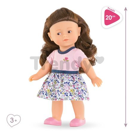 Bábika Romy Anniversary Edition Mini Corolline Corolle hnedé vlasy a hnedé oči s oblečením narodeninová edícia 20 cm