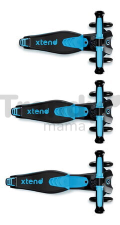 Odrážadlo a kolobežka 2v1 trojkolesová s LED kolesami Xtend Scooter Ride-on Blue smarTrike s vodiacou tyčou s nastaviteľnou výškou a úložným priestoro