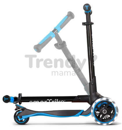 Odrážadlo a kolobežka 2v1 trojkolesová s LED kolesami Xtend Scooter Ride-on Blue smarTrike s vodiacou tyčou s nastaviteľnou výškou a úložným priestoro