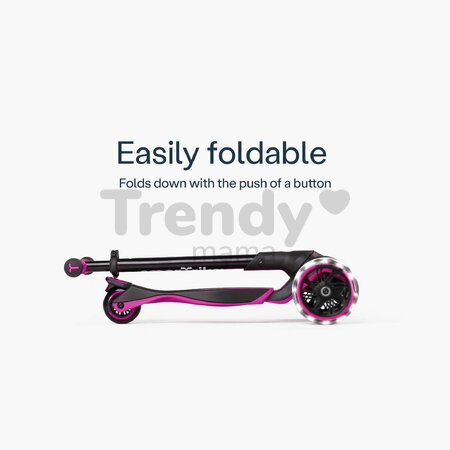 Odrážadlo a kolobežka 2v1 trojkolesová s LED kolesami Xtend Scooter Ride-on Pink smarTrike s vodiacou tyčou s nastaviteľnou výškou a úložným priestoro