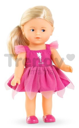 Bábika Rosy Fairy Set Mini Corolline Corolle blond vlasy a modré oči 3 doplnky 20 cm