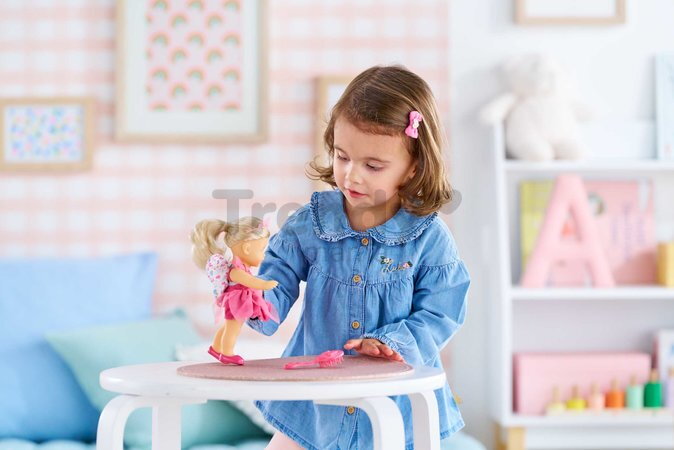 Bábika Rosy Fairy Set Mini Corolline Corolle blond vlasy a modré oči 3 doplnky 20 cm