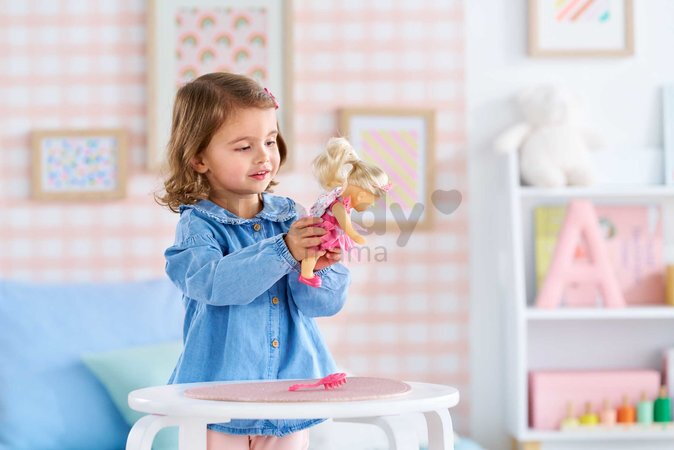 Bábika Rosy Fairy Set Mini Corolline Corolle blond vlasy a modré oči 3 doplnky 20 cm