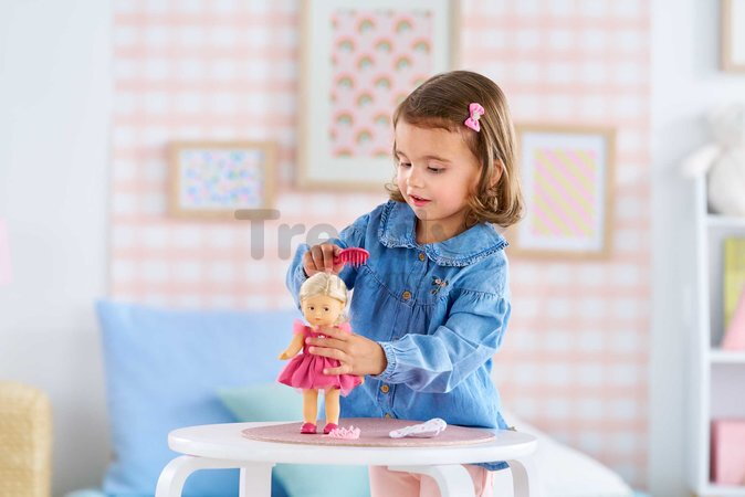 Bábika Rosy Fairy Set Mini Corolline Corolle blond vlasy a modré oči 3 doplnky 20 cm