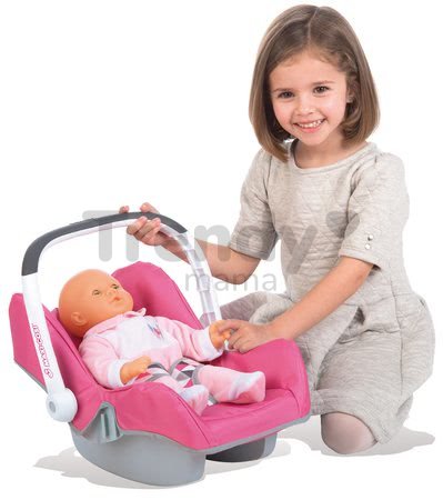 Autosedačka pre bábiku retro Maxi Cosi&Quinny Smoby ružová